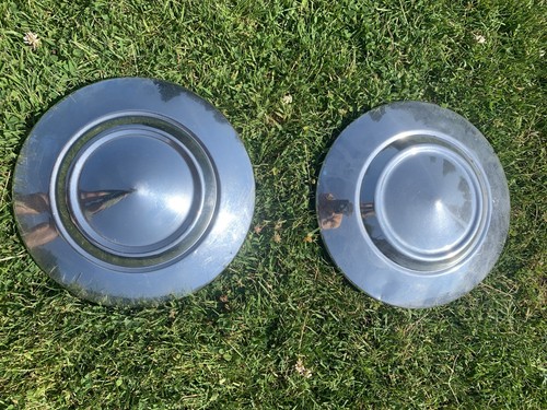 Pair vintage chromed hub - pair, of