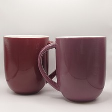 A Pair of Jamie Oliver Colour Mugs Dark Red & Dark Purple 2007