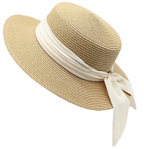 Holiday straw beach hat - straw,