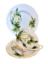 Paragon World Famous Roses Tea Cup Trio In "Virgo" Design. 