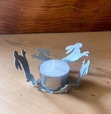 Tea Light Holder - Boxing Hares