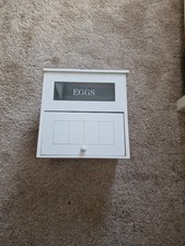 Dunelm Secret Garden Egg Storage Box with Lid White Holds 12 Eggs