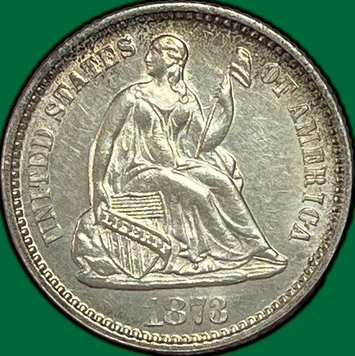 1873 seated liberty half dime - 1873,