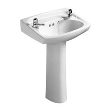 Armitage Shanks Royalex Basin with Full Pedestal 560mm Wide - 2 Tap Hole