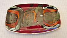 A beautiful 1960's Poole pottery Delphis pin dish deep colours perfect condition