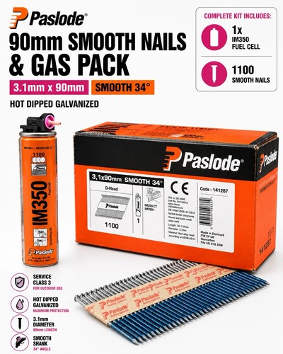 Paslode 1x90mm smooth - smooth, nails