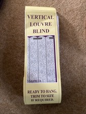 Valencia Ready To Hang Vertical Louvre Blind. 183cm Wide X 61cm Drop Cafe Style