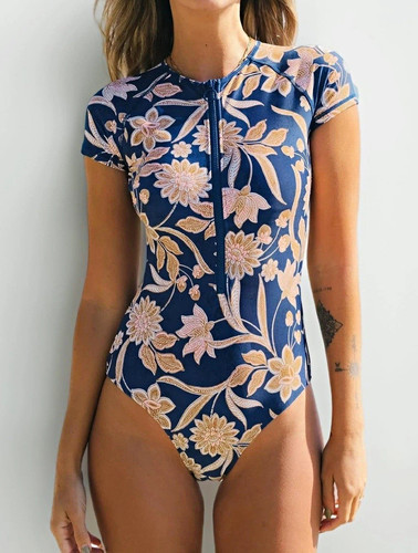Cupshe floral front zip - floral,