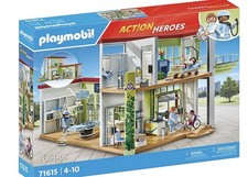 Playmobil 71615 Action Heroes Modern Hospital Playset with 4 Figures