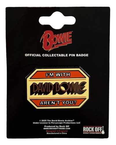 David bowie metal pin - bowie,