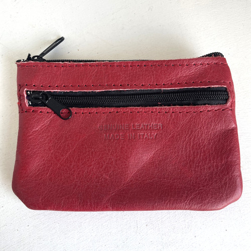 Italian leather coin purse - italian,