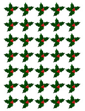 35 x Edible Holly Leaves Uncut