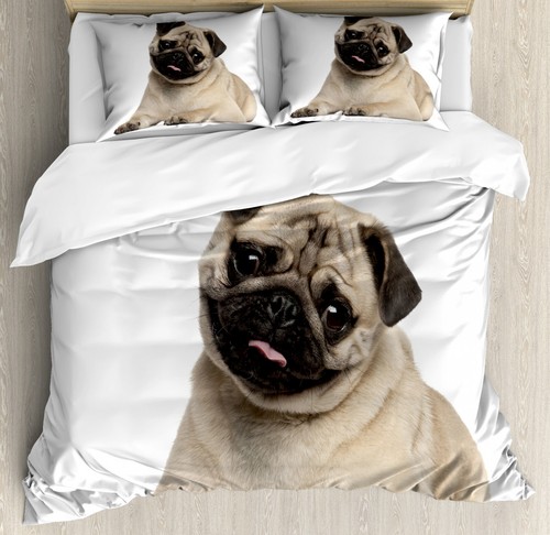 Pug duvet cover set - pug, young