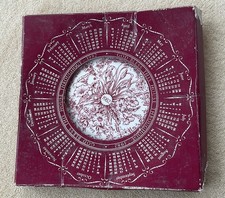 Ringtons Ceramic Plate 75 years 1907-1982 Flower Calendar For 1982 