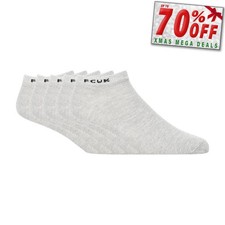 FCUK 5pk Mens Trainer Socks