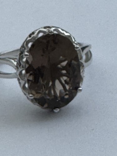 925 silver ring with large - silver,