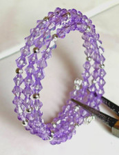 3 Coil Lilac Coloured Bicone