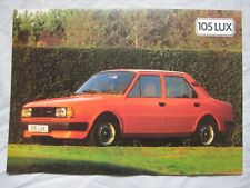 1984 Skoda 105 lux Sales sheet