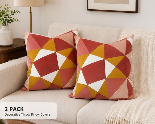 Pair geometric velvet - of,