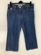 TU by Sainsbury's Ladies Dark Blue Cropped Denim Jeans size 14 Stretch