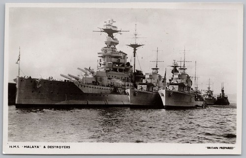Hms malaya with - with, destroyers