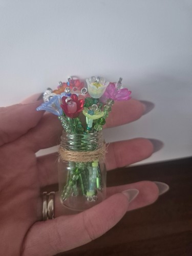 Handmade mini beaded - beaded, flower