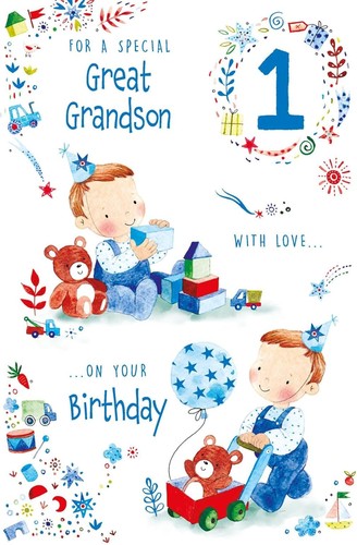 Great grandson 1st birthday - great,