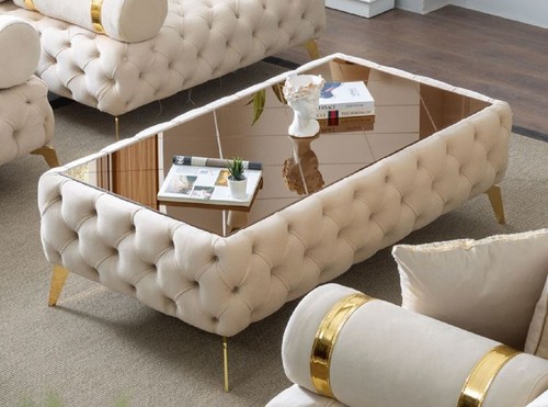 Velvet chesterfield coffee