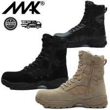 Men leather tactical combat - leather,