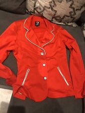Riding  Competition Soft Shell Jacket Stunning Red With White Piping Horka Large