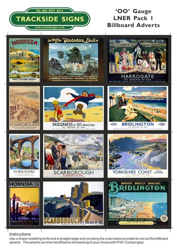 Lner model railway billboard - lner,