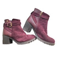 XTI Red Faux Suede Faux Snake