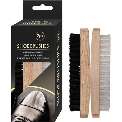 Piece shoe brush set wooden - shoe,