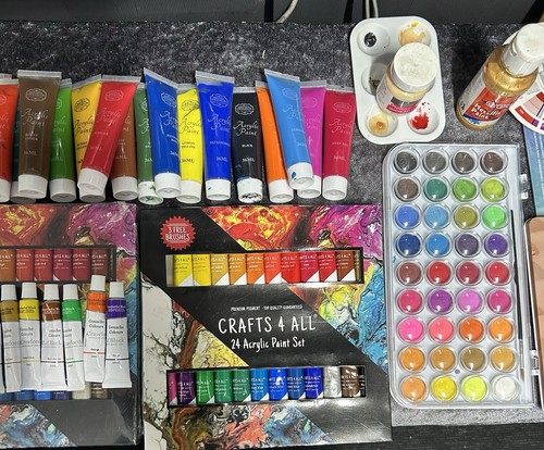 Water colour acrylic paints - water,