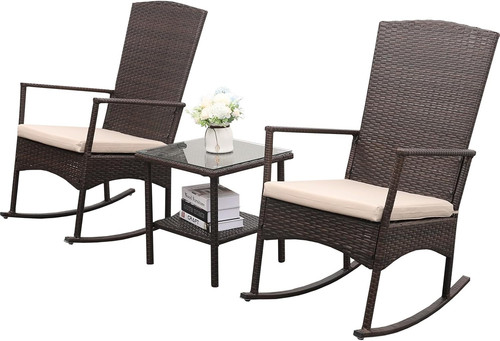 Outdoor hdpe wicker rocking - hdpe,