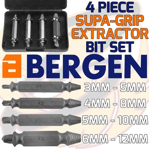 Bergen 4pc screw extractor - 4pc, set