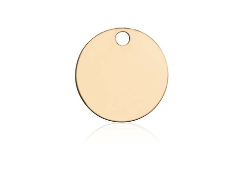 9ct yellow gold round blank - gold,