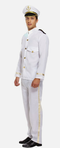 Adult mens white - mens, captain