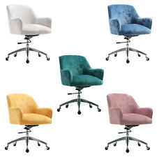 Ergonomic Crushed Velvet Office Chair Swivel Adjustable Desk Chairs Chrome Base