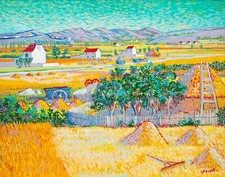 JOHN MYATT, 'THE HARVEST', VINCENT VAN GOGH LIMITED EDITION CANVAS PRINT, SIGNED