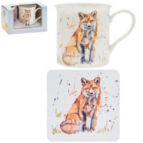 Fox mug coaster gift - coaster,
