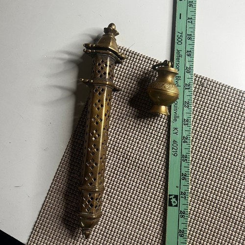 Vintage brass incense burner - brass,