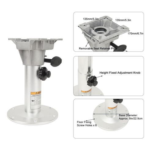 Boat seat pedestal aluminum - seat,