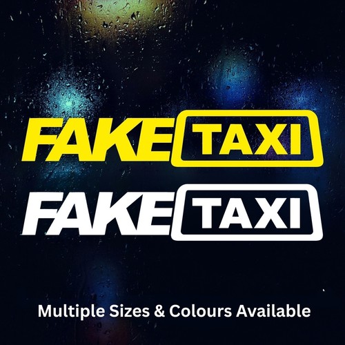 Funny fake taxi vinyl decal - vinyl,