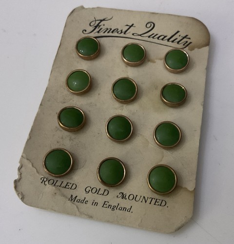 Vtg set green celluloid 10mm - set,
