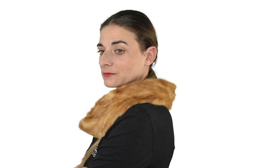Mink fur neckwarmer - mink,
