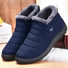 Men Fur Lined Snow Ankle Boots
