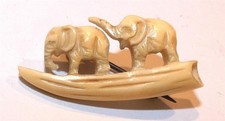 Antique Elephant Brooch c 1920