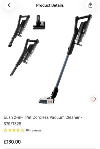 Bush cordless vacuum cleaner - vacuum,