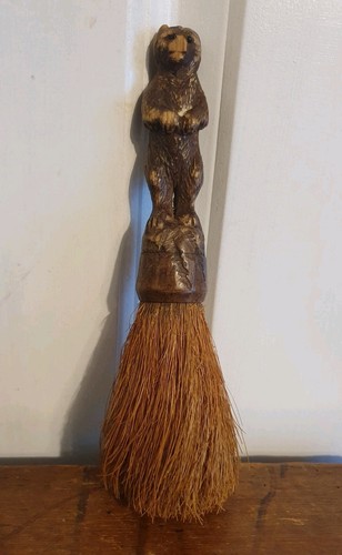 Vintage carved wood bear - vintage,